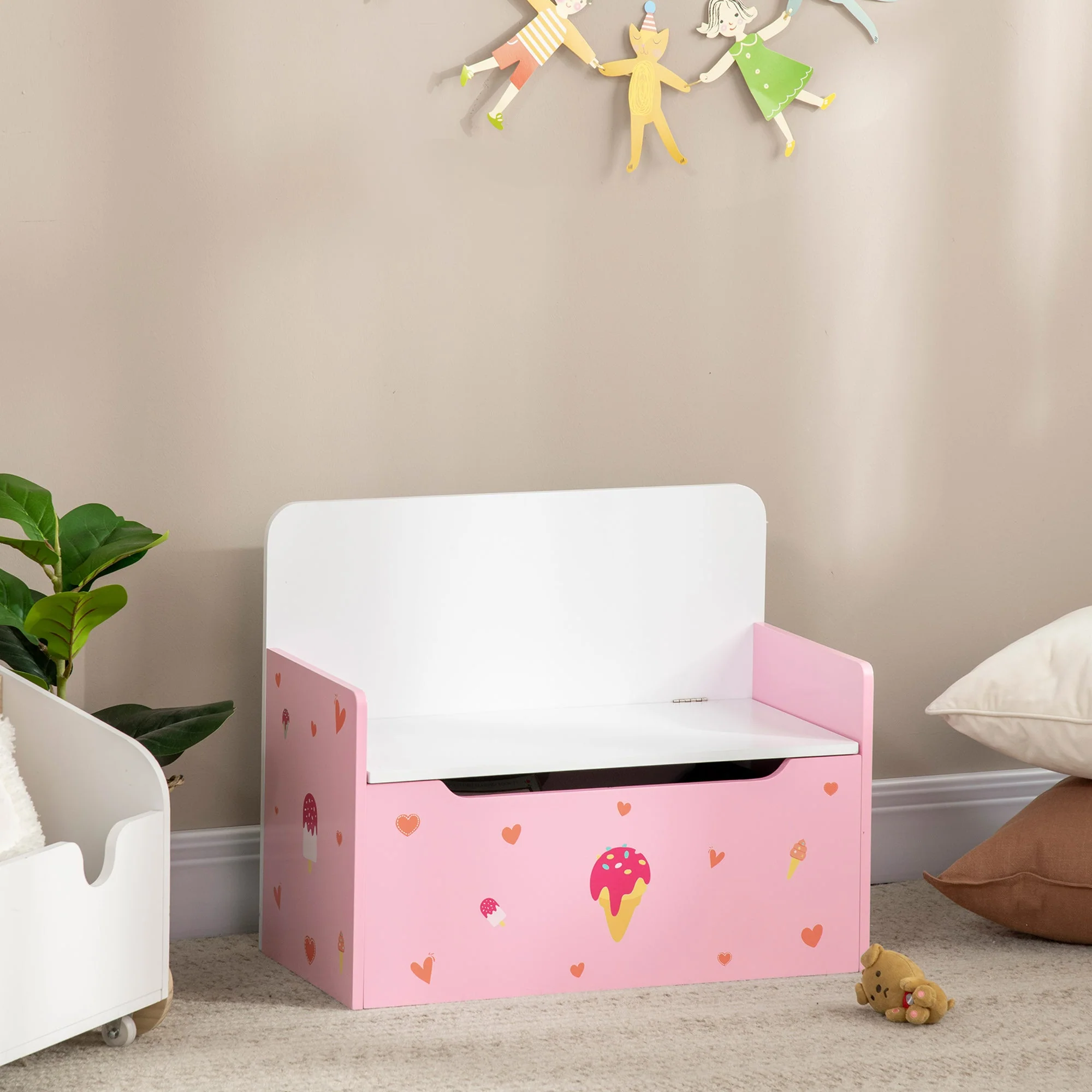 ZONEKIZ 2-in-1 Kids Storage Bench - Image 6