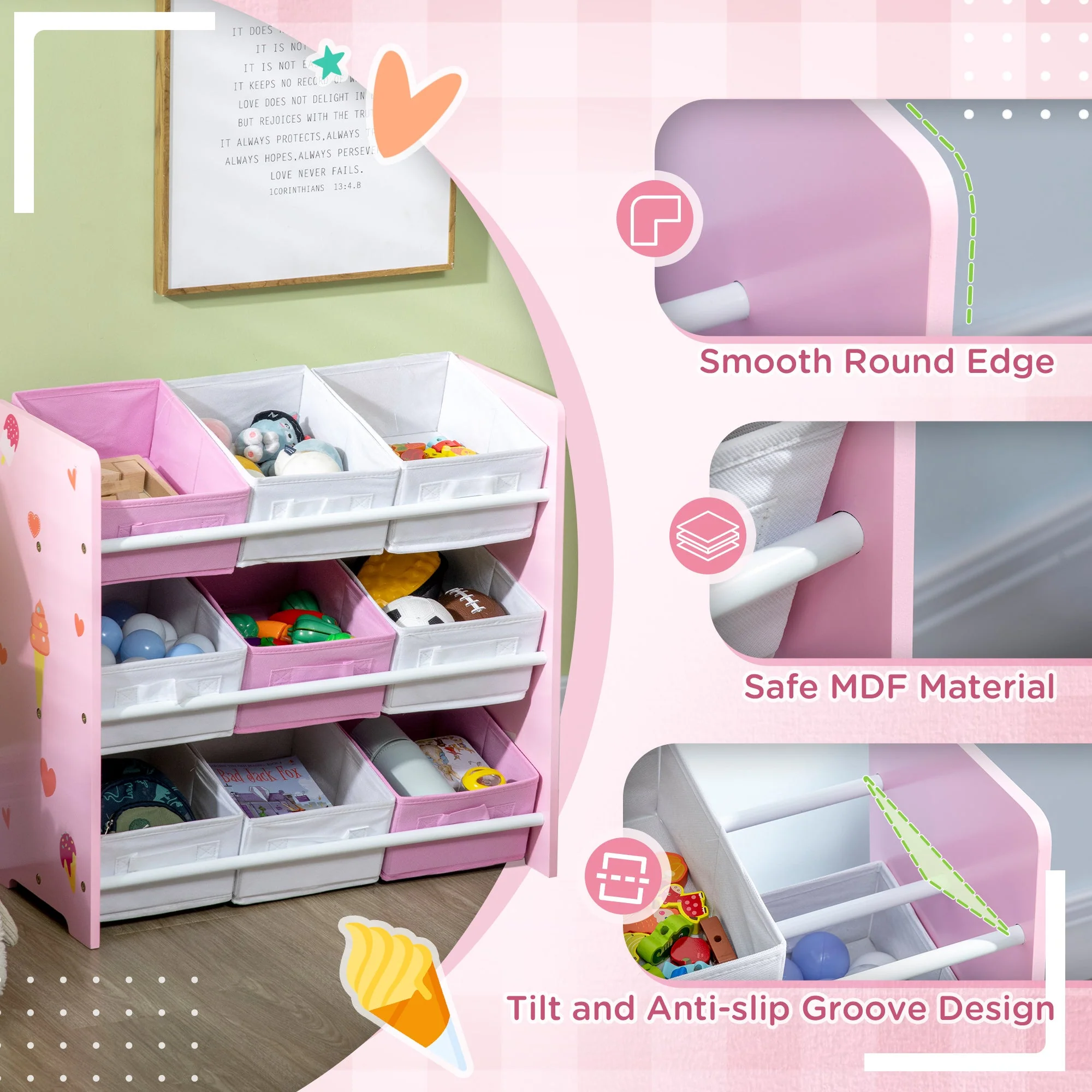 ZONEKIZ Kids Storage Rack - Image 4
