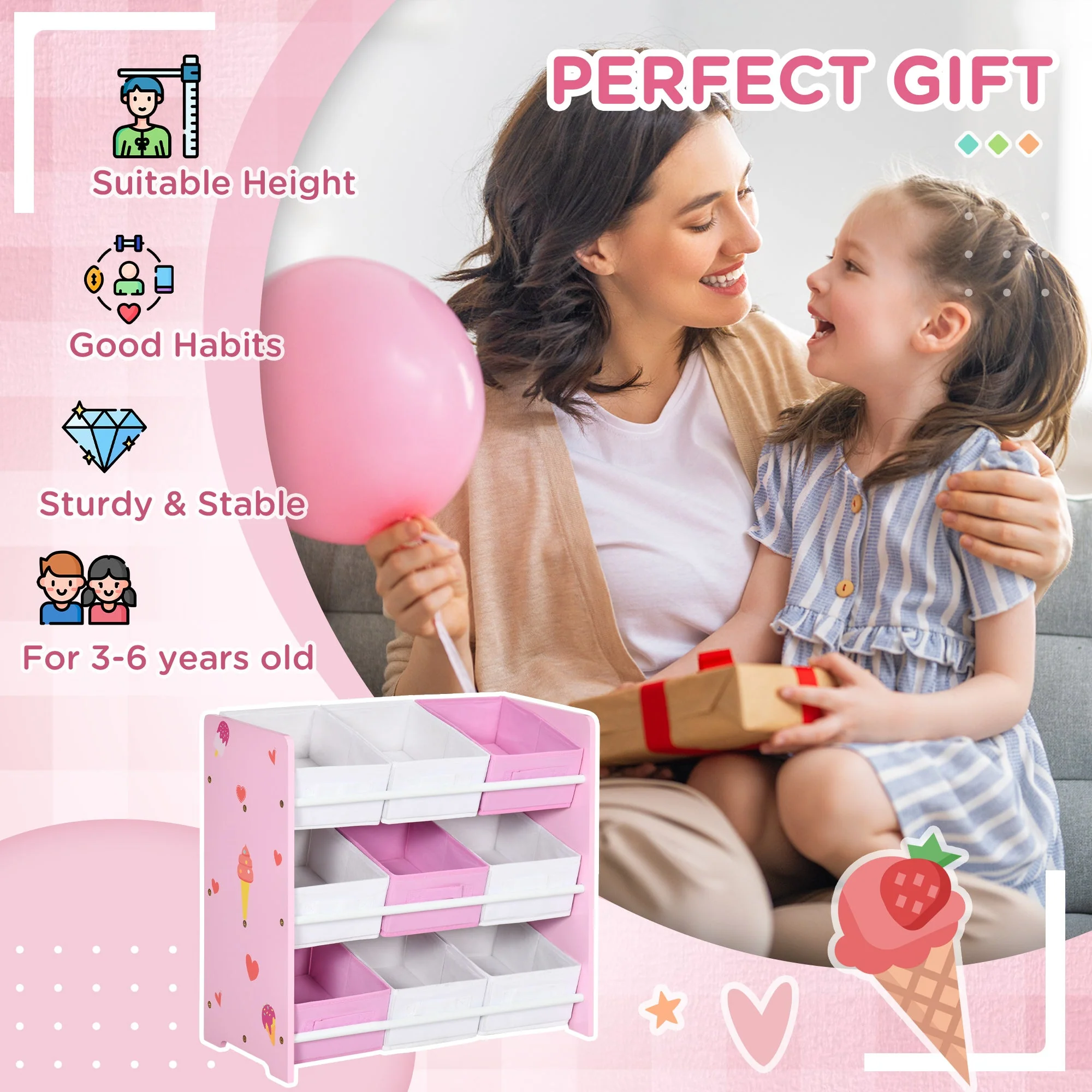 ZONEKIZ Kids Storage Rack - Image 5