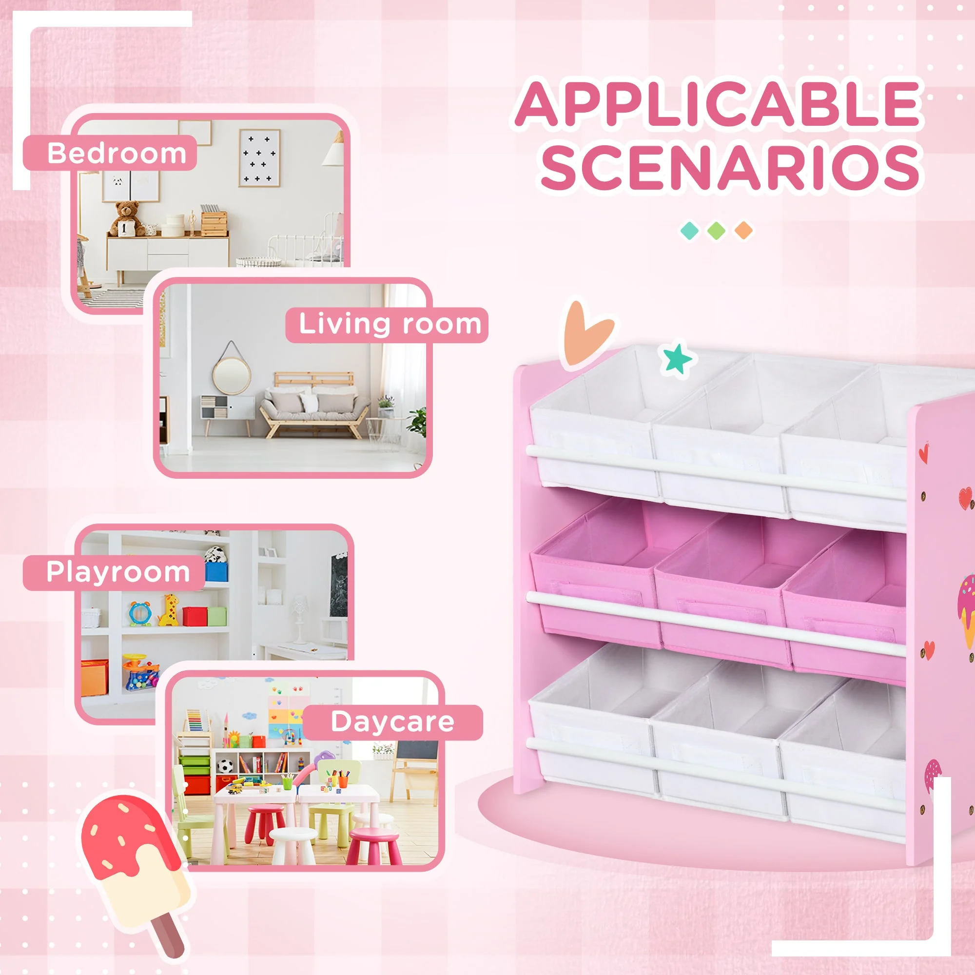 ZONEKIZ Kids Storage Rack - Image 6