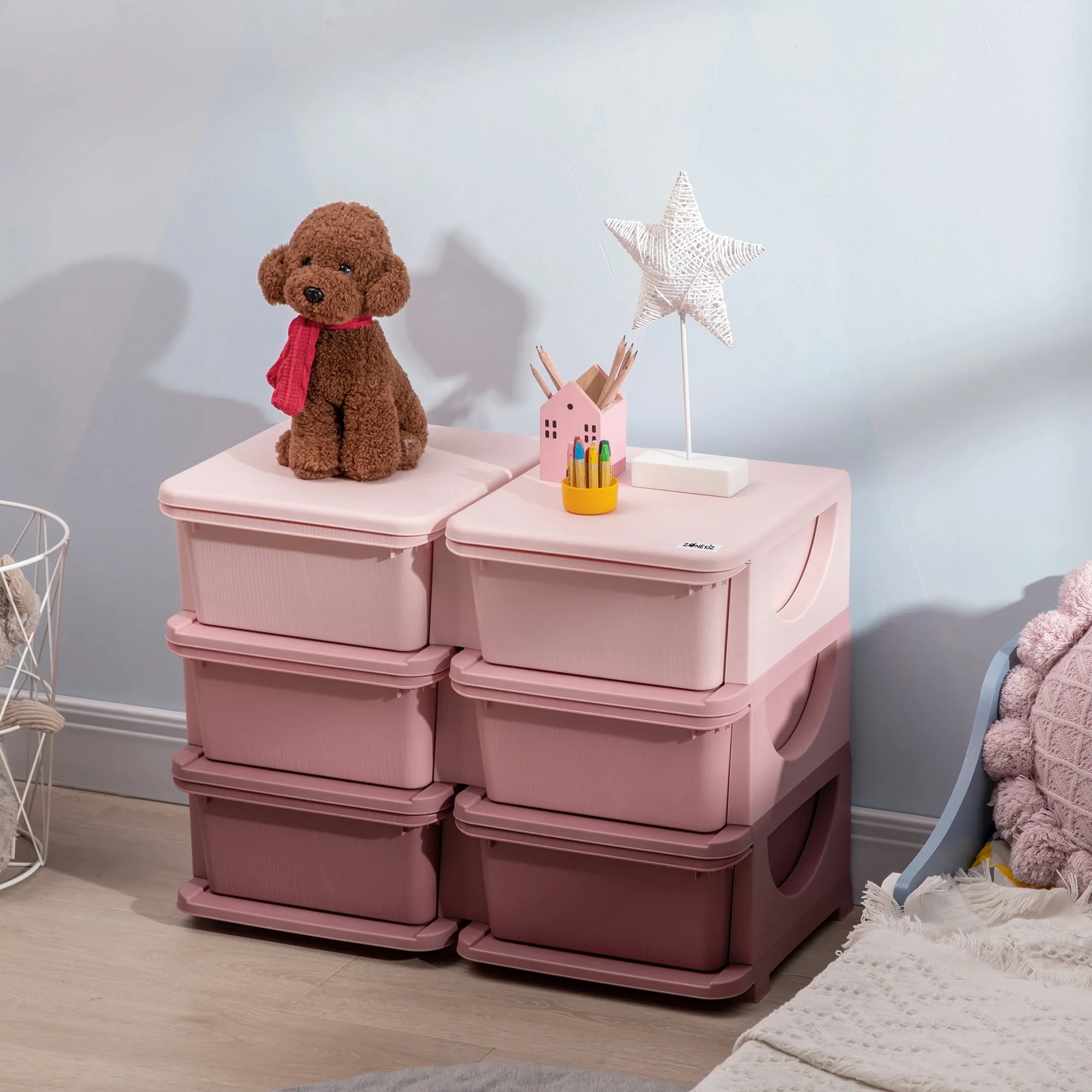 ZONEKIZ Kids Storage Units with 6 Drawers - Image 2