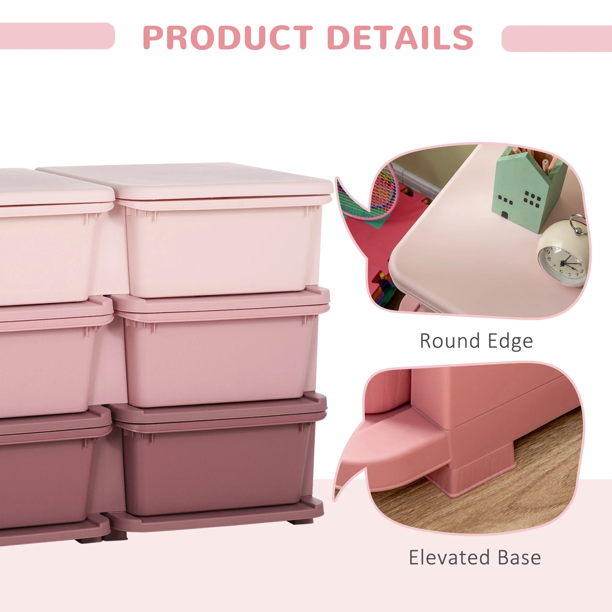 ZONEKIZ Kids Storage Units with 6 Drawers - Image 7
