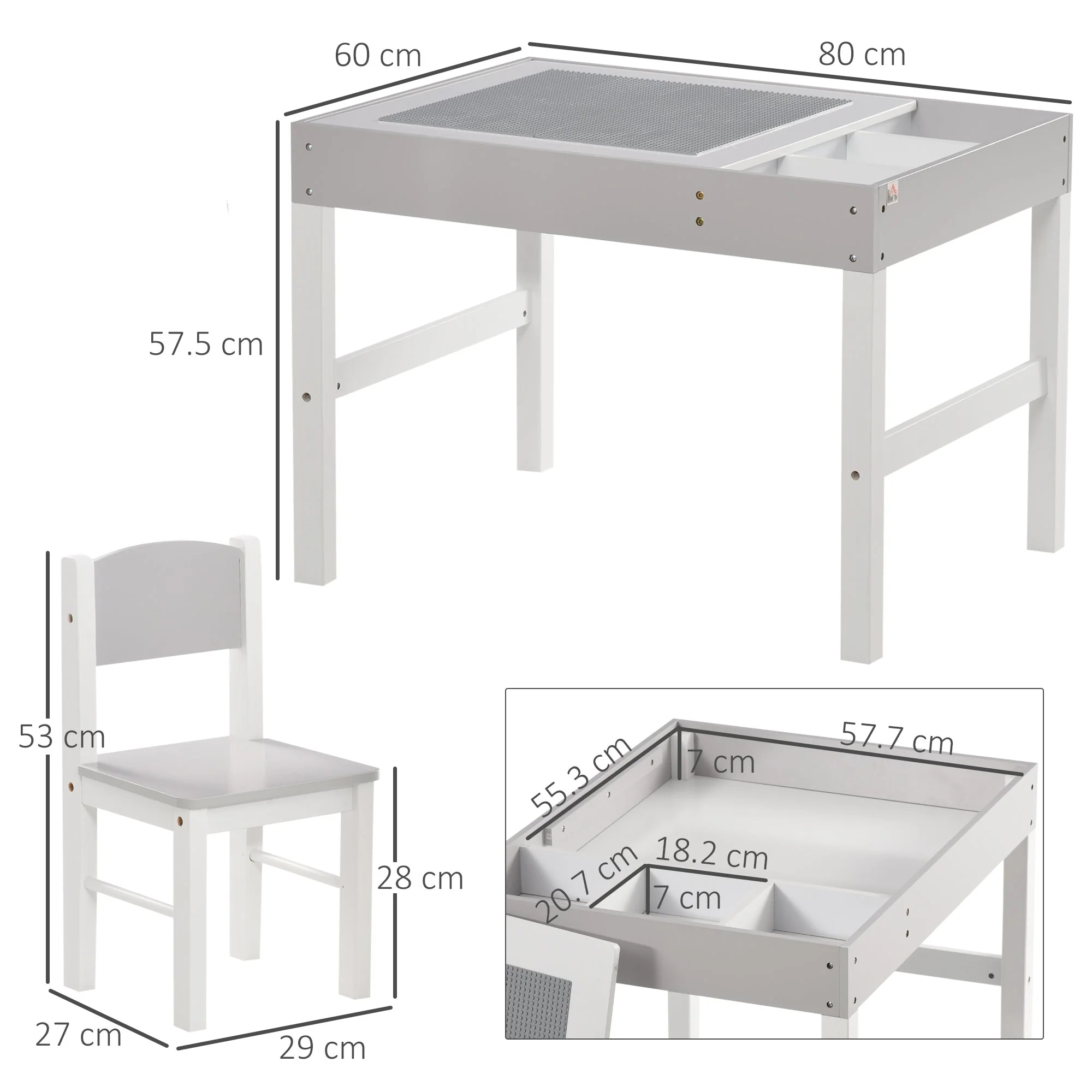ZONEKIZ Kids Table and Chair Set - Image 2
